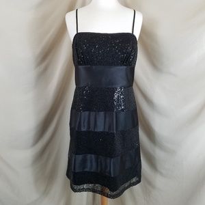 Dressbarn Black Sequined Cocktail Dress
